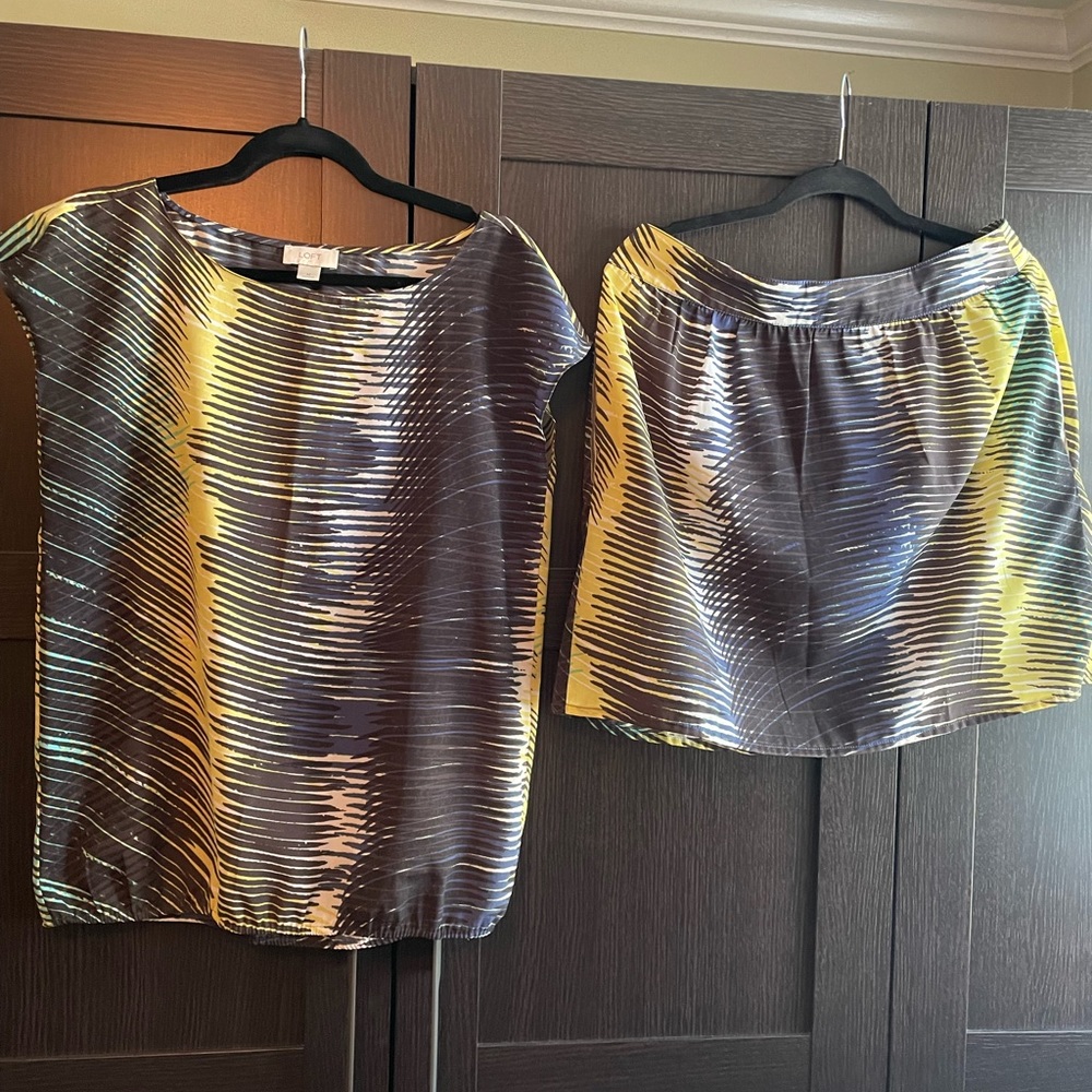 Loft matching top and skirt, gently used.